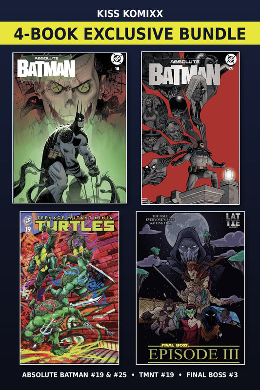 Kiss Komixx Exclusive Cover Bundle - 4 Books (Absolute Batman #19 & #25, TMNT #19, Final Boss #3)